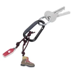 Schlüsselanhänger WANDERFREUND mit Karabiner + Charms