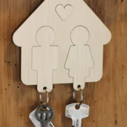 Schlüsselbrett Home Sweet Home, Mann und Frau
