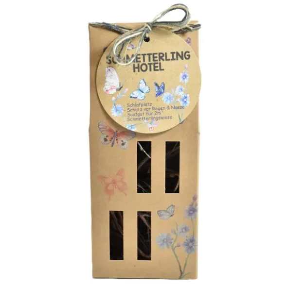 Schmetterlingshotel + Saatgut für Schmetterlingswiese