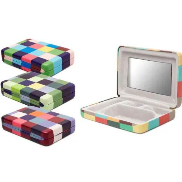 Schmucketui - Mini Schmuckbox bunt, kariert