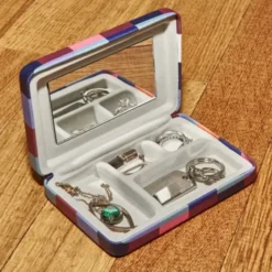 Schmucketui - Mini Schmuckbox bunt, kariert