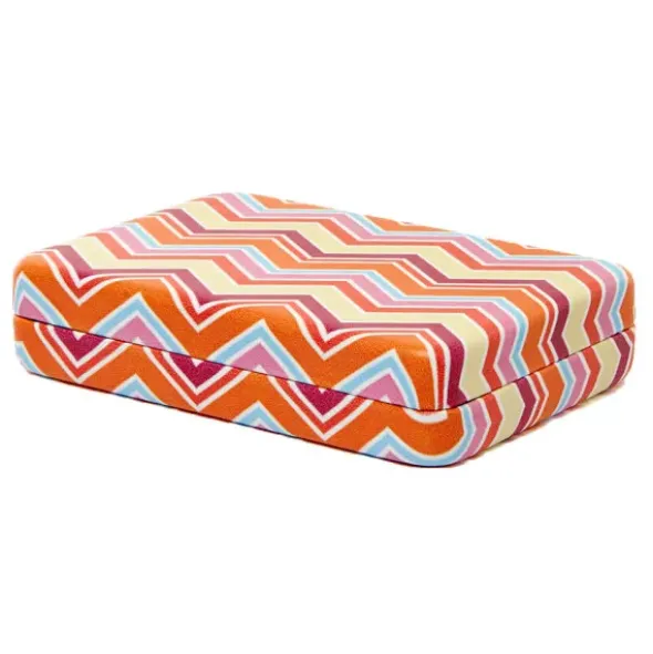 Schmucketui - Mini Schmuckbox bunt, gestreift zigzag