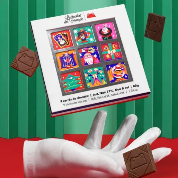 Schokoladen Geschenkbox WEIHNACHTEN 9 Stück Minis a 5g