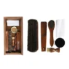 Schuhputz Set / Schuhputzkiste aus Holz mit Bürsten + Pflegewachs