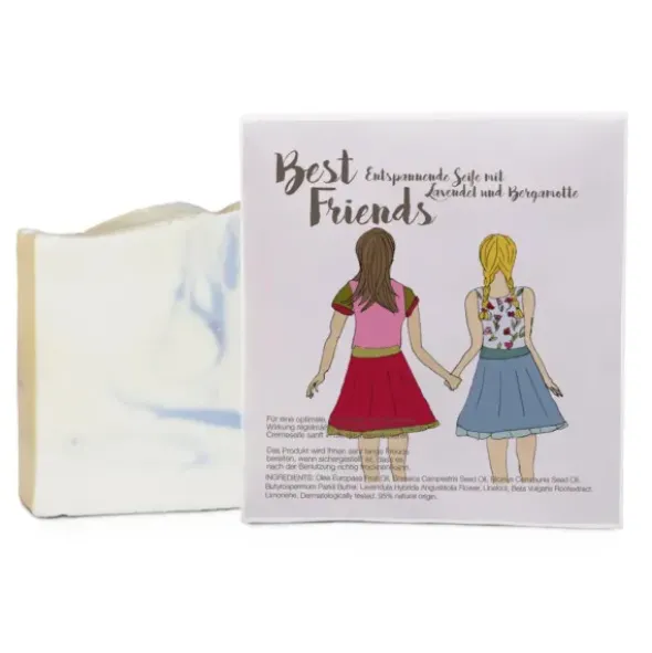 Seife im Geschenkumschlag "Best Friends" mit Lavendel & Bergamotte