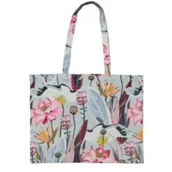 Shopper mit buntem Blumenprint – große Henkeltasche & Strandtasche