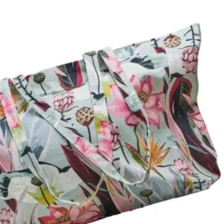 Shopper mit buntem Blumenprint – große Henkeltasche & Strandtasche