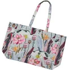 Shopper mit buntem Blumenprint – große Henkeltasche & Strandtasche