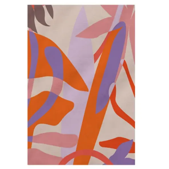 Shopper mit exotischem Blumenmotiv – große Henkeltasche & Strandtasche