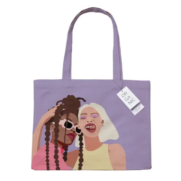 Shopper mit Frauenmotiv – große Henkeltasche & Strandtasche