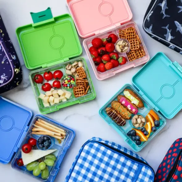 Snackbox / Kinderlunchbox YUMBOX, Rainbow tropical aqua
