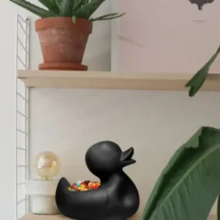 Snackschale Ente / Keramikschale MR. UGLY DUCKLING groß - schwarz