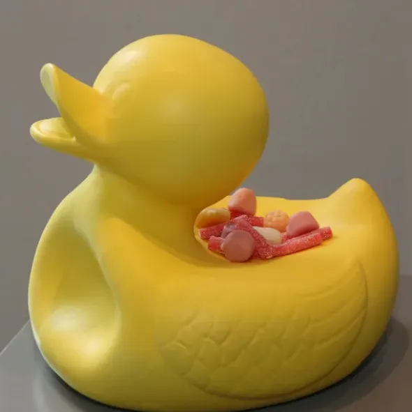 Snackschale Ente / Keramikschale MR. UGLY DUCKLING groß - schwarz