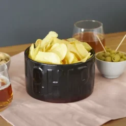 Snackschale für Chips - schwarz