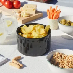 Snackschale für Chips - schwarz