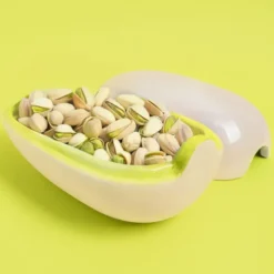 Snackschale Pistazie – Nussschale aus Keramik mit Deckel