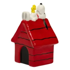 Snoopy auf roter Hundehütte mit Woodstock – Peanuts Dekofigur
