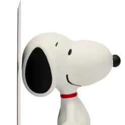 Snoopy Buchstütze – Peanuts Bücherhalter schwarz mit Snoopy Figur