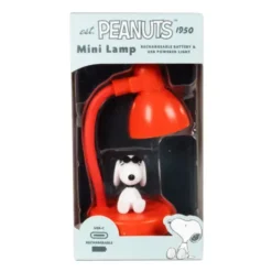 Snoopy Mini Lampe rot – LED Tischlampe mit flexiblem Lampenhals