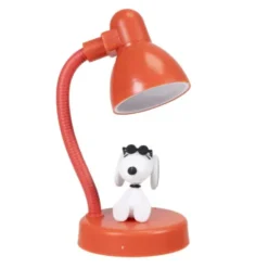 Snoopy Mini Lampe rot – LED Tischlampe mit flexiblem Lampenhals