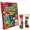 Socken-Adventskalender Christmas - 12 bunte Einzelsocken für Männer Gr. 39 - 46