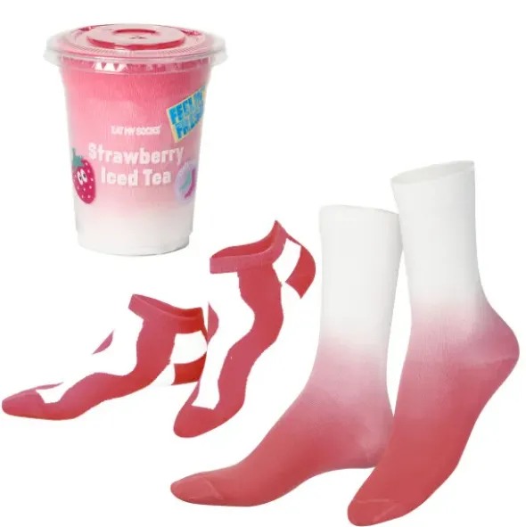 Socken Eistee Erdbeere - Strawberry Iced Tea 2er-Set