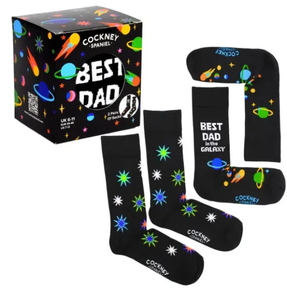 Socken für Papa - Geschenkbox BEST DAD (2 Sockenpaare) Gr. 39-46