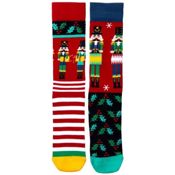Socken Geschenkbox CRACKIN CHRISTMAS - 6 Nussknackersocken Gr. 39-46