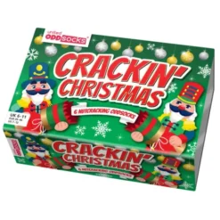 Socken Geschenkbox CRACKIN CHRISTMAS - 6 Nussknackersocken Gr. 39-46