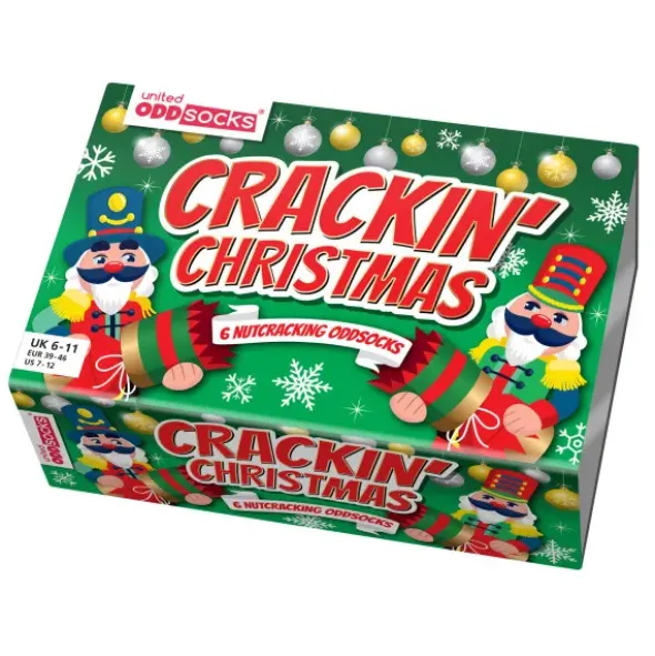 Socken Geschenkbox CRACKIN CHRISTMAS - 6 Nussknackersocken Gr. 39-46