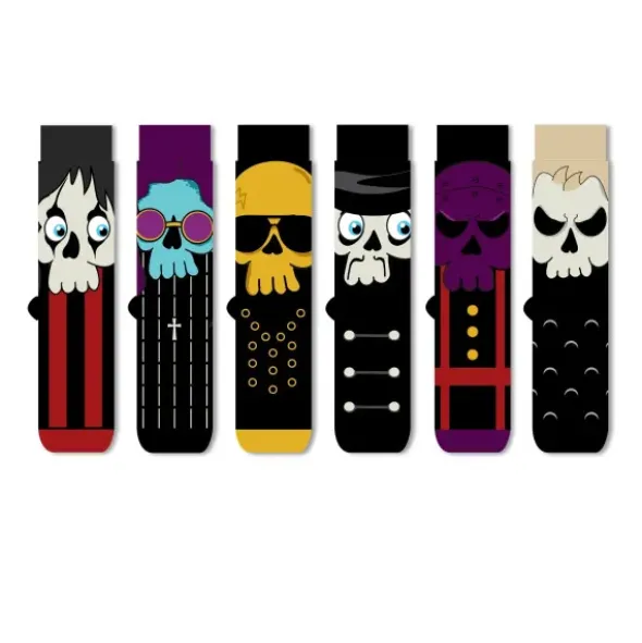 Socken Geschenkbox Heavy Metal – 6 einzelne Metalheads Socken Gr. 39–46