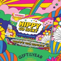Socken Geschenkbox Hippy Go Lucky – 6 einzelne Socken mit Flower Power Motiv Gr. 39–46