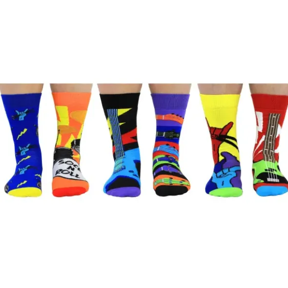Socken Geschenkbox Rock 'n' Roll – 6 einzelne Sock 'n' Roll Socken Gr. 39–46