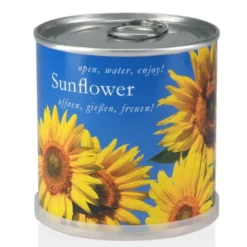 Sonnenblume aus der Dose – Pflanzset mit Trockengranulat & Samen