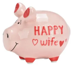 Sparschwein Happy wife, happy life