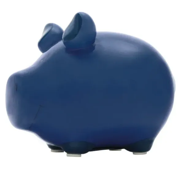 Sparschwein Keramik - blanko dunkelblau