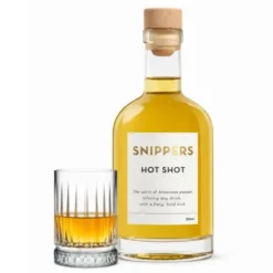 Spirituosen Geschenk Set DIY - Hot Shot - Flasche 350 ml mit Schnapsglas und Chili zum Veredeln