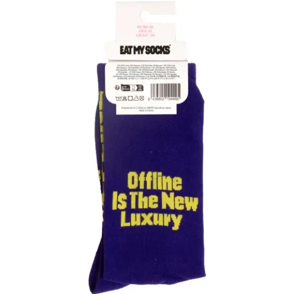 Spruchsocken "Offline is the new luxury"