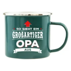 Spruchtasse Emaille - großartiger Opa