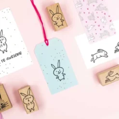 Stempel-Set Hasen + Stempelkissen