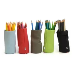 Stifte- und Brillenhalter SACCO gelb – Stoffköcher Organizer