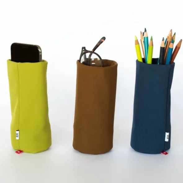 Stifte- und Brillenhalter SACCO lindgrün – Stoffköcher Organizer