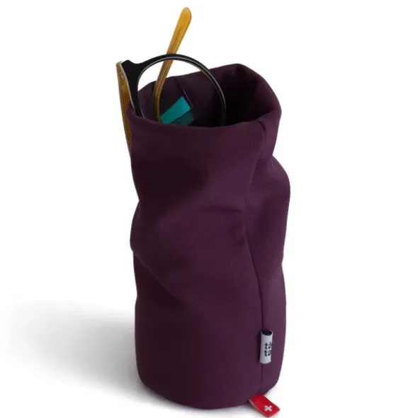 Stifte- und Brillenhalter SACCO aubergine – Stoffköcher Organizer