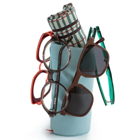 Stifte- und Brillenhalter SACCO graublau – Stoffköcher Organizer