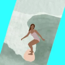 Strandtuch Surfing - Badetuch 180 x 90 cm Baumwolle