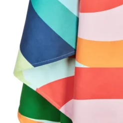 Strand- und Badetuch buntes Schlaufenmuster - XL Handtuch 200 x 90 cm mit Beutel, schnelltrocknend & leicht