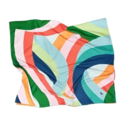 Strand- und Badetuch buntes Schlaufenmuster - XL Handtuch 200 x 90 cm mit Beutel, schnelltrocknend & leicht