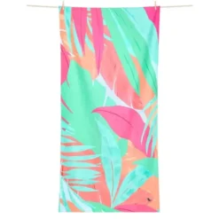 Strand- und Badetuch Tropenmotiv - XL Handtuch 200 x 90 cm mit Beutel, schnelltrocknend & leicht