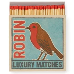 Streichhölzer Bird Robin (Rotkehlchen) lang - Luxury Matches Square