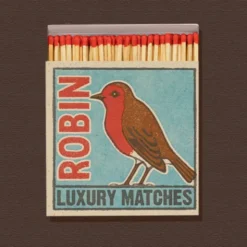Streichhölzer Bird Robin (Rotkehlchen) lang - Luxury Matches Square